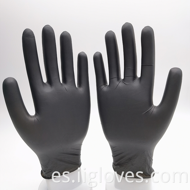 Nitrile Kitchen Guantes de seguridad de trabajo en polvo Guantes de nitrilo impermeables de grado alimenticio